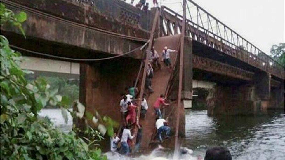 The bridge was reportedly more than 60 years old and was banned from use.