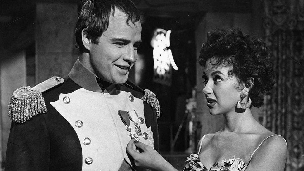 Marlon Brando and Rita Moreno