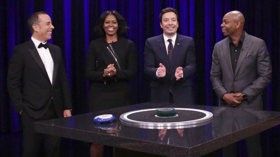 Jerry Seinfeld, Michelle Obama, Jimmy Fallon and Dave Chapelle