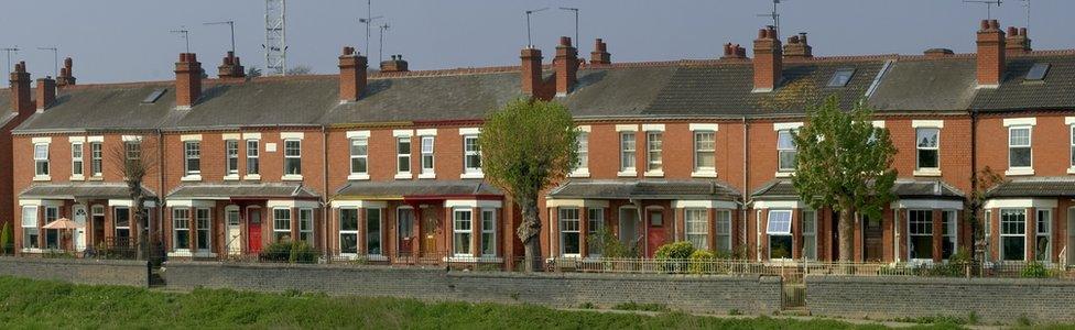 row of houses on Tyneside