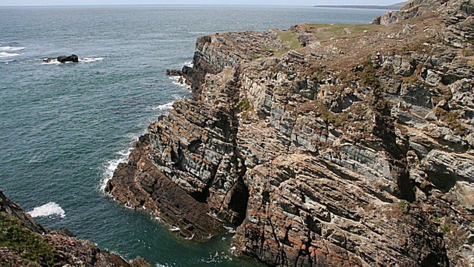 sea and cliffs