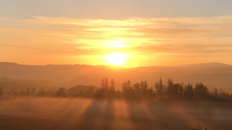 Tina Downing captured this Carmarthenshire sunrise