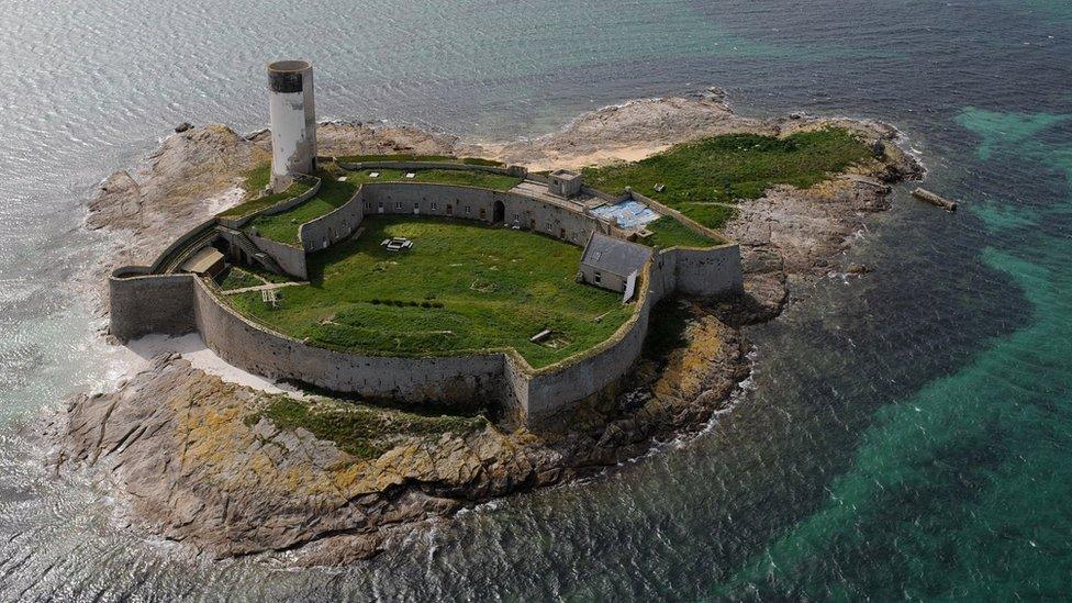 An aerial view of the Fort of Cigogne