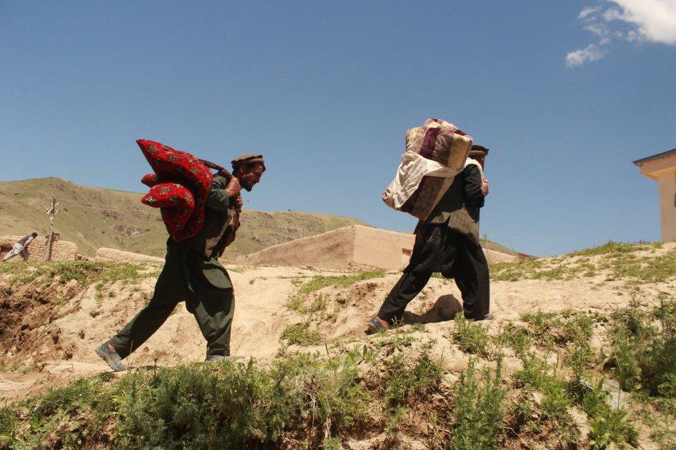 Displaced people in Badakshan, Teshkan district, Afghanistan, on 11 May 2018. Five thousand families have displaced in recent conflict between Afghan force and insurgent in this area.