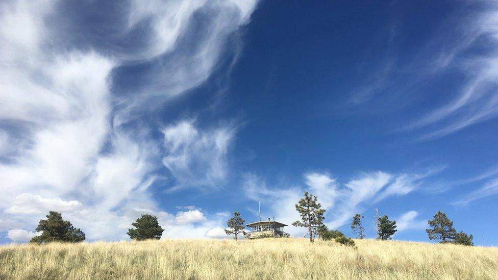 A forest fire lookout in New Mexico