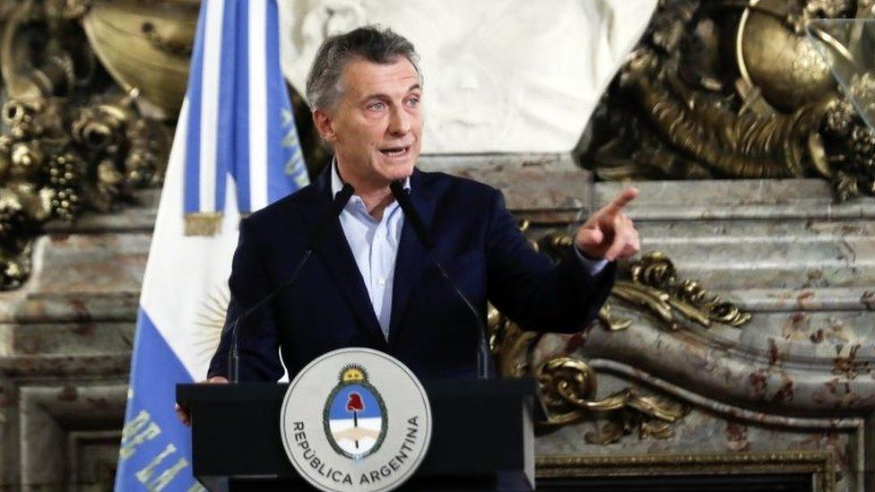 The President of Argentina Mauricio Macri in Buenos Aires, Argentina, 29 January 2018.