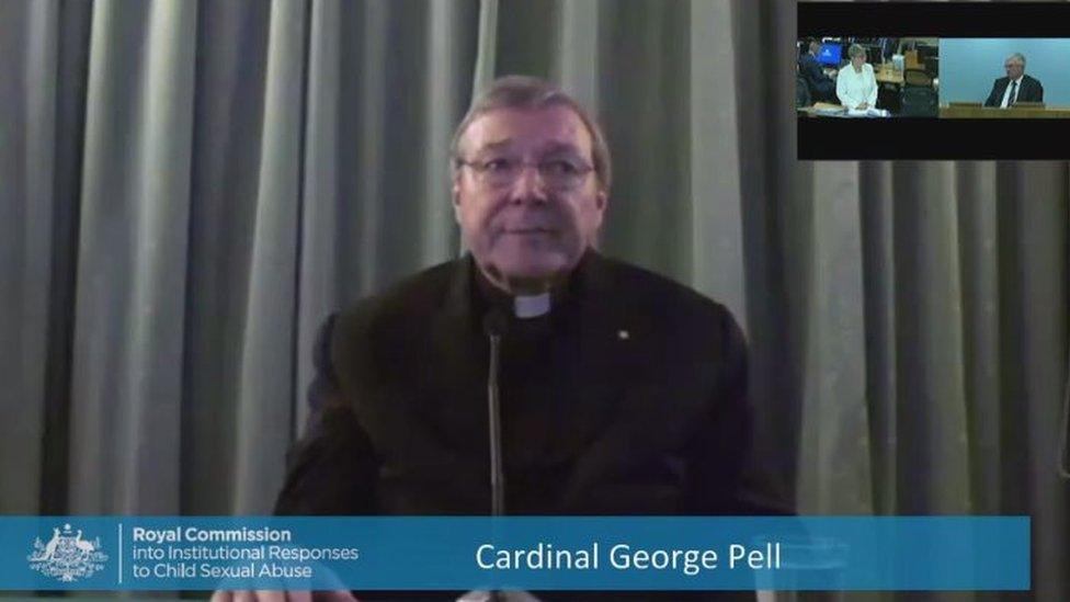 Cardinal George Pell gives evidence to the Royal Commission from Rome