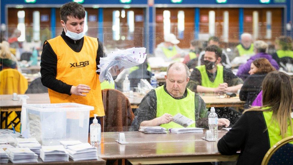 postal votes are checked in Edinburgh