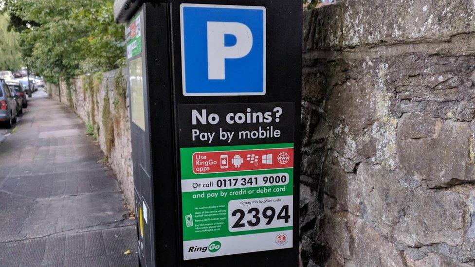 On street parking machine