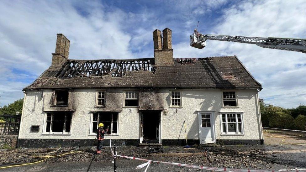 Restaurant in Fordham after a fire