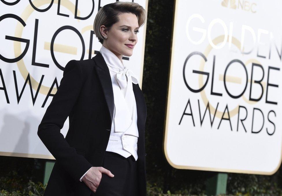 Evan Rachel Wood arrives at the 74th annual Golden Globe Awards at the Beverly Hilton Hotel on Sunday, January 8, 2017, in Beverly Hills.