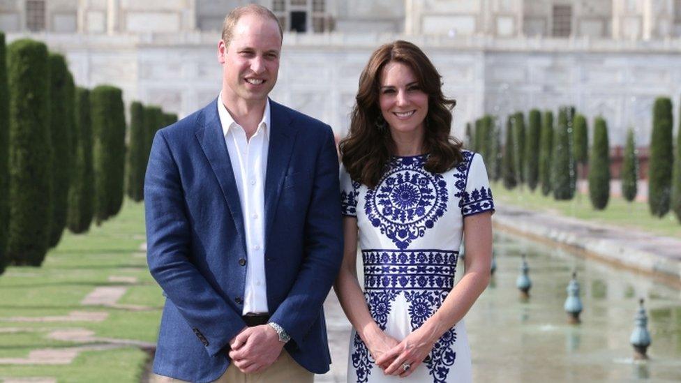 Duke and Duchess of Cambridge at the Taj Mahal