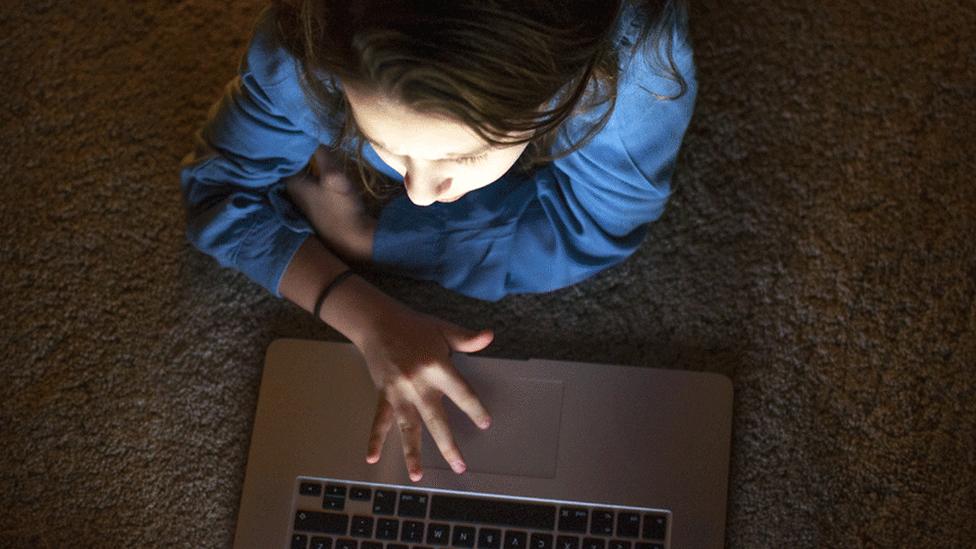 Girl on laptop