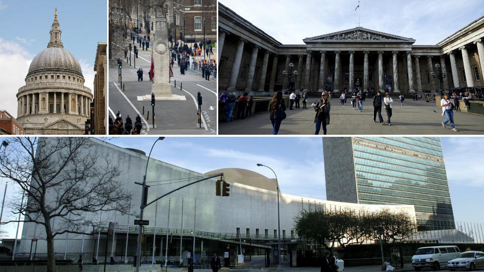 Portland stone buildings