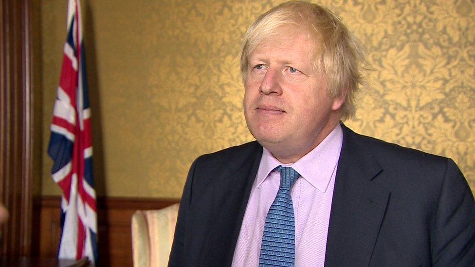 Foreign Secretary Boris Johnson