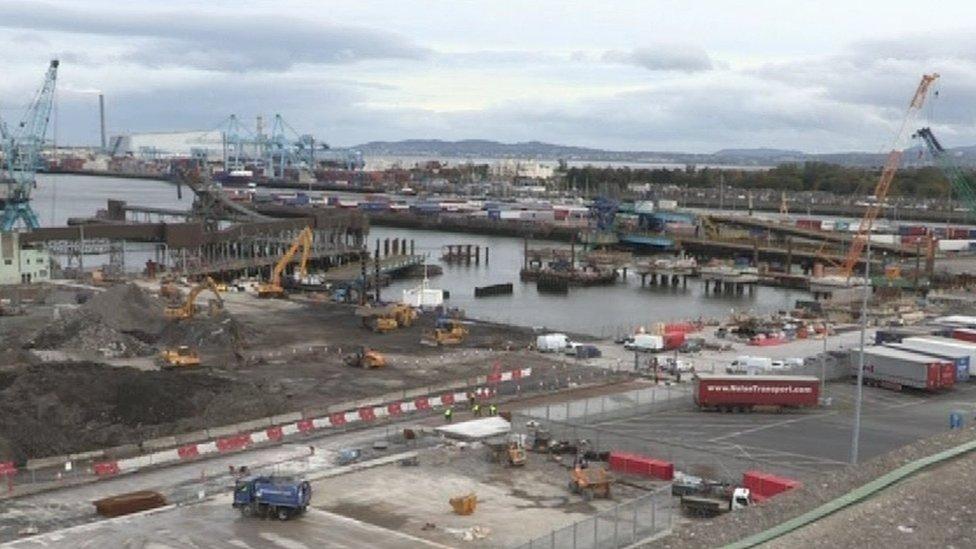 Construction at Dublin Port