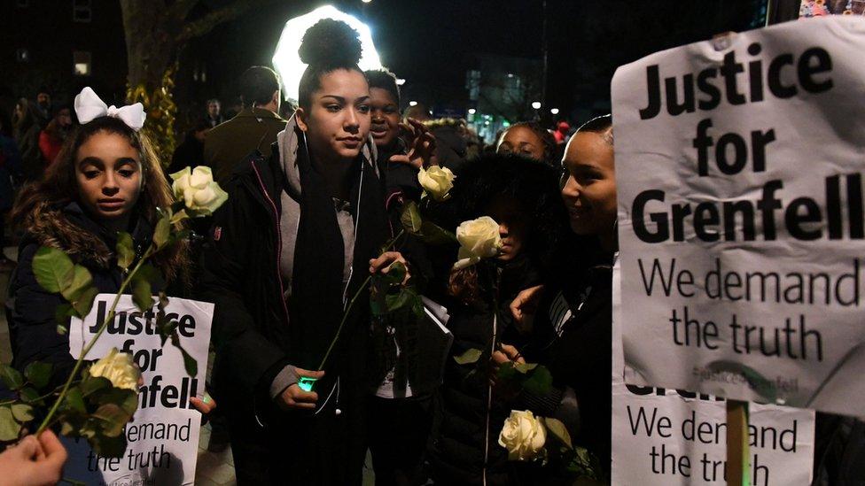 Silent march for Grenfell