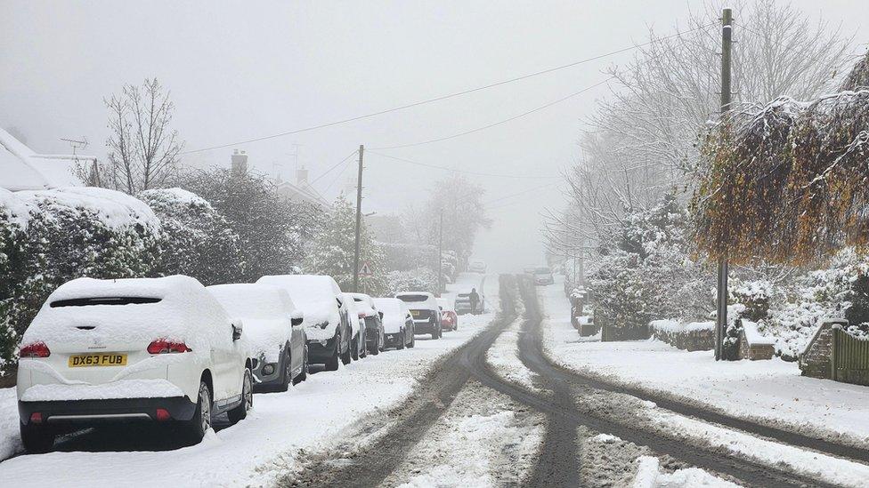 Snow in Mansfield