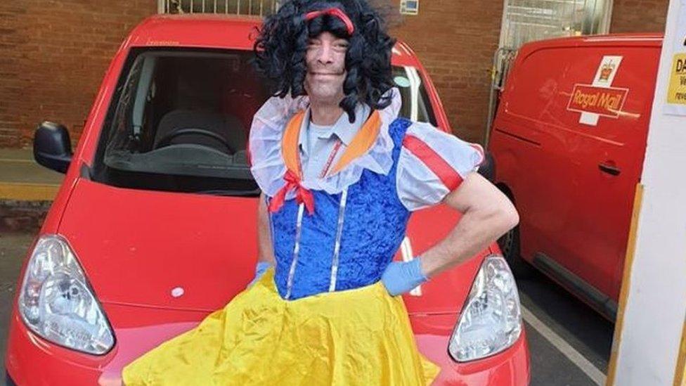 Terry dressed up as Snow White