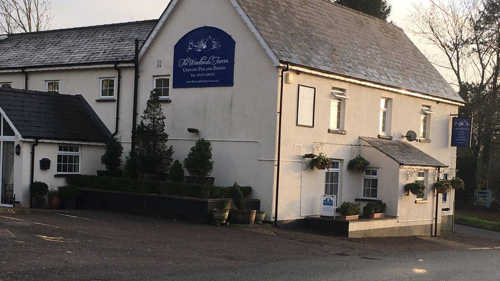 The Woodlands Tavern pub in Llanvair Discoed