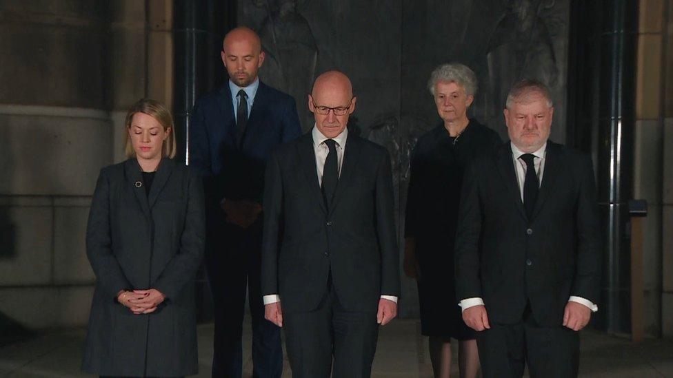 Deputy First Minister John Swinney and other ministers at St Andrews house