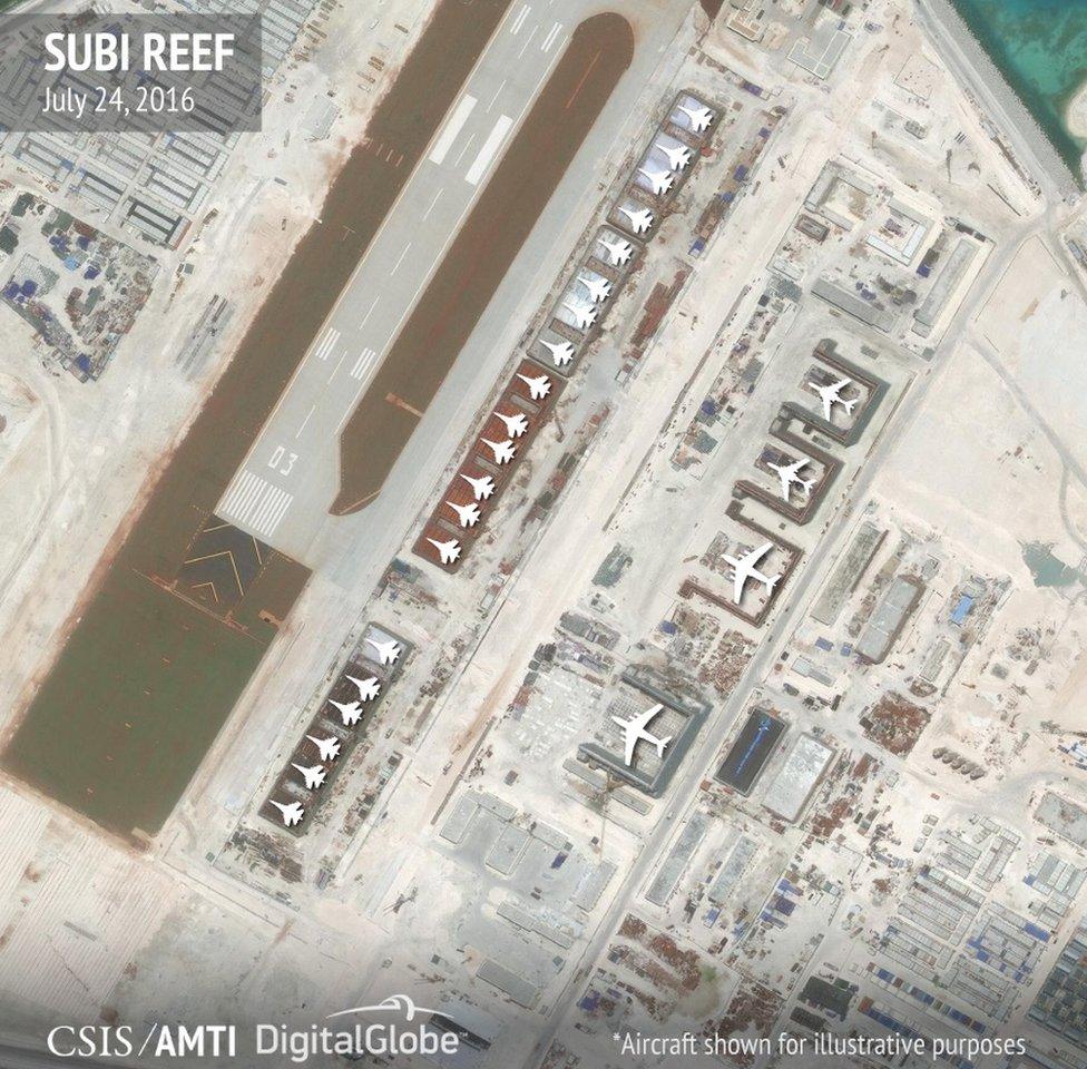 Hangars on Subi Reef