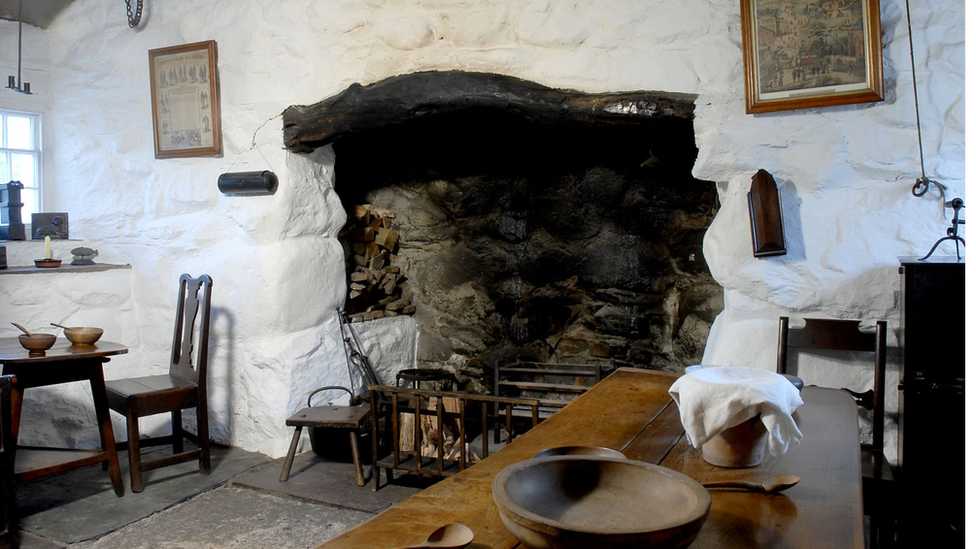 The fireplace lintel