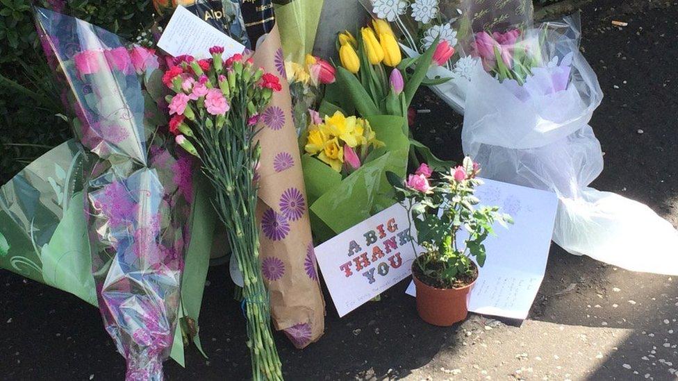 Floral tributes