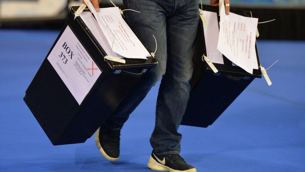 ballot boxes