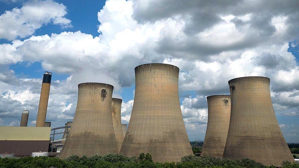 Drax power station water cooler towers