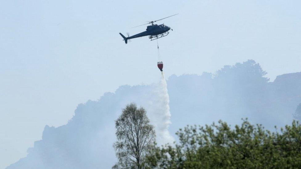 Helicopter in Ilkley