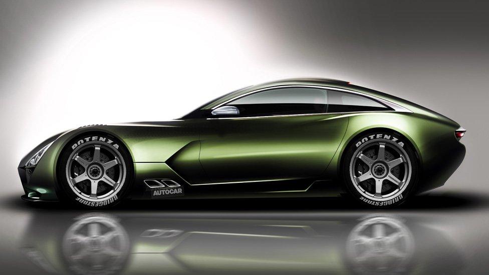 A computer-generated image of what the new TVR might look like