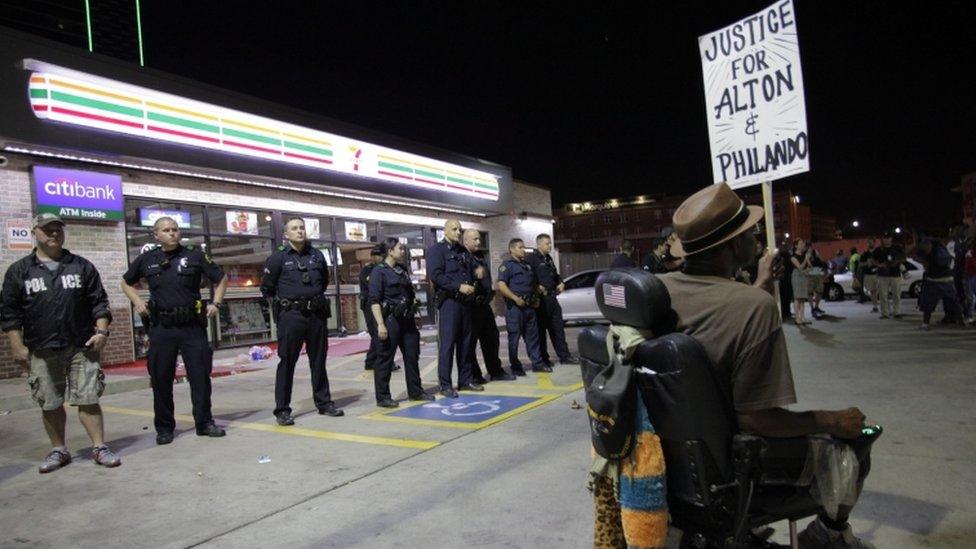 Protest in Dallas, 7 July