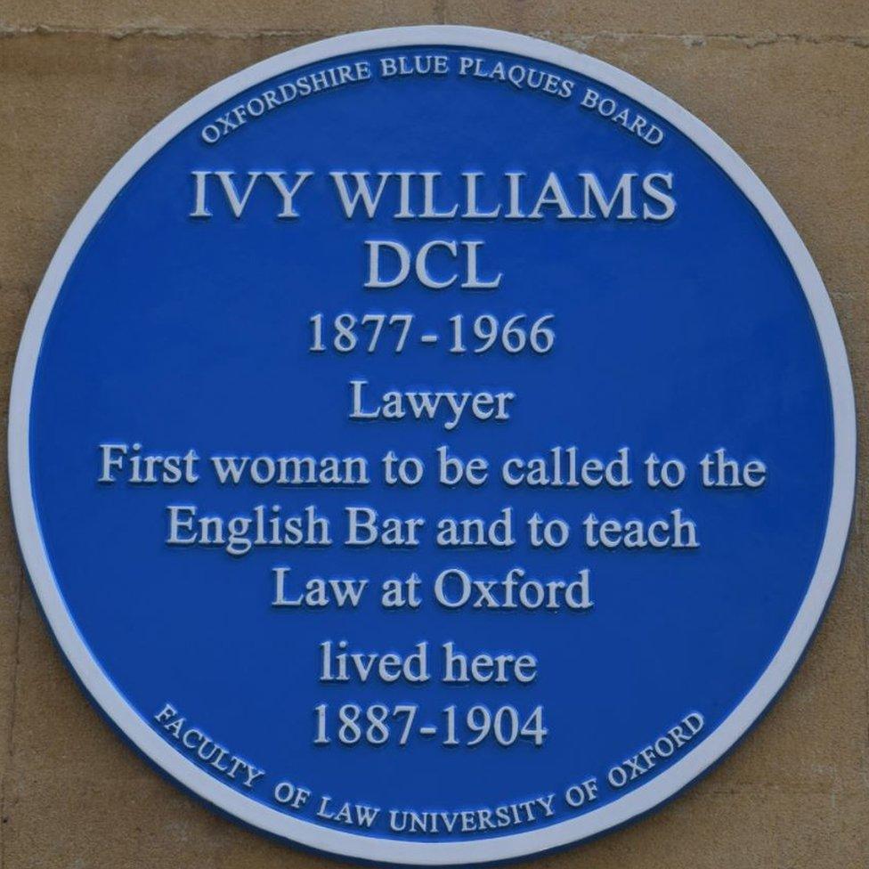 Blue plaque to commemorate Ivy Williams