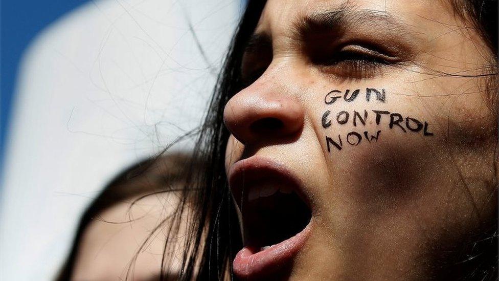 Youth take part in a National School Walkout.