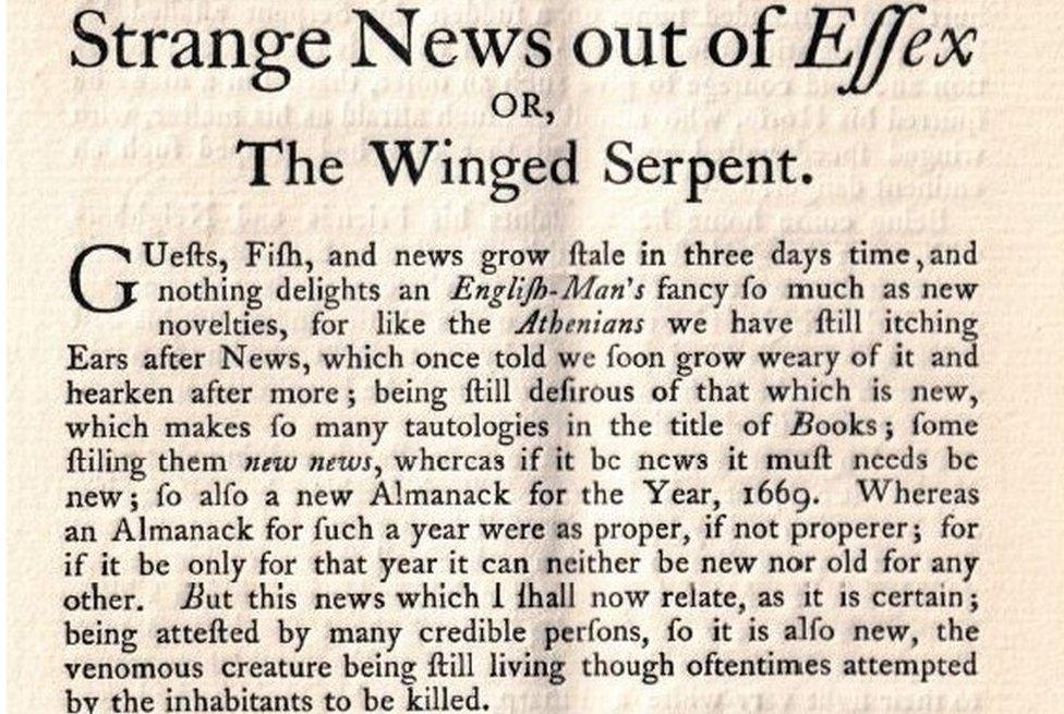 Essex Serpent pamphlet