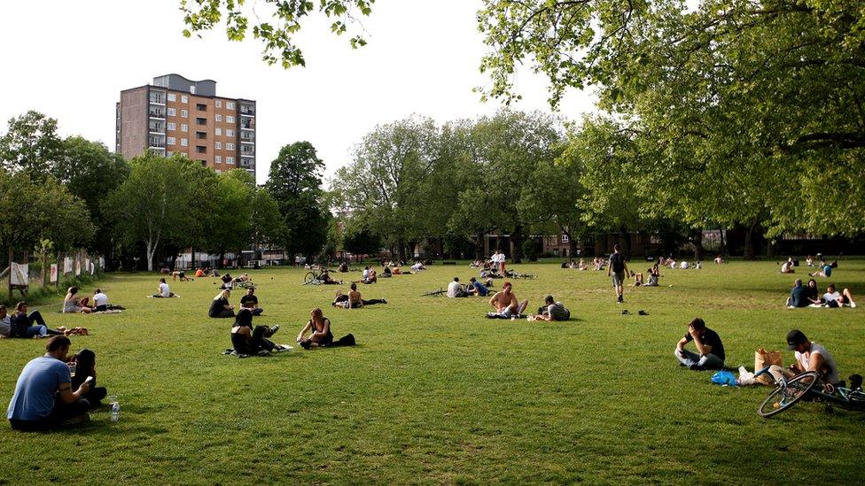 People in park