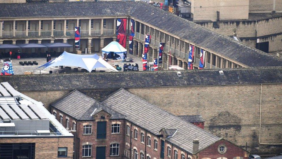 Hollywood filming at Piece Hall