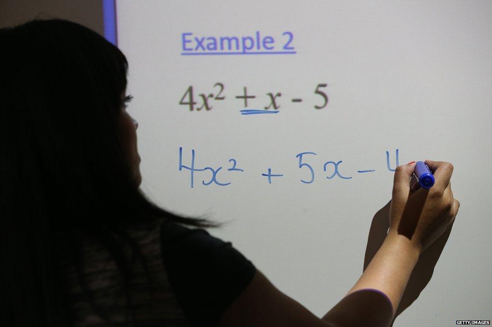 Teacher in a classroom