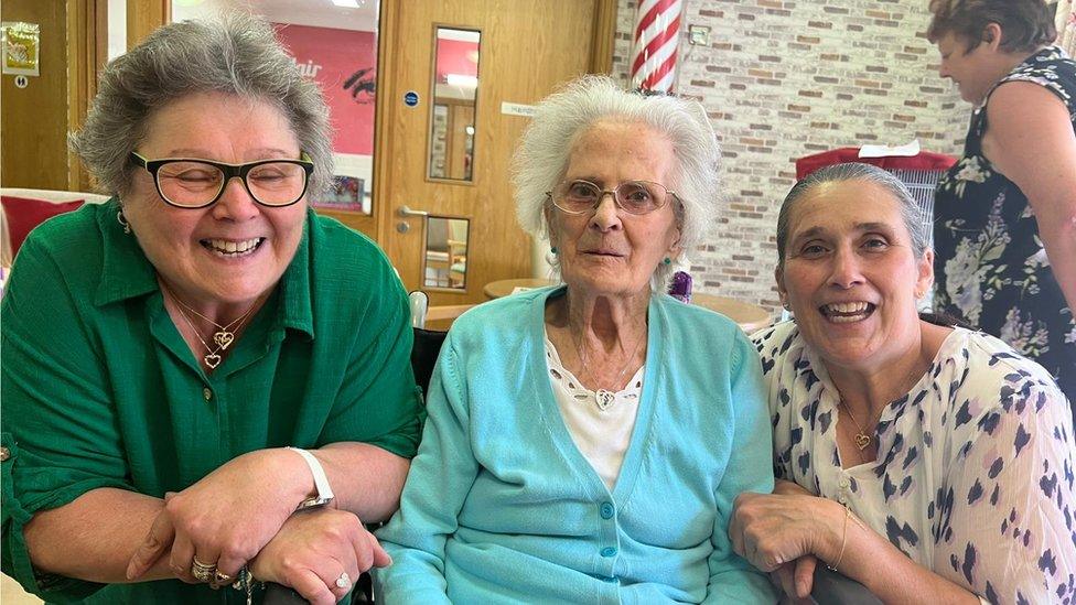 Sylvia Kirby, left and Debbie Hayward, Right with her mother Brenda