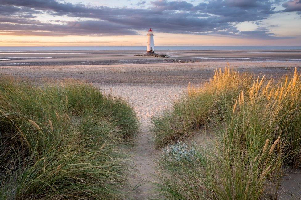 Talacre Lighthouse Dunes Sunset