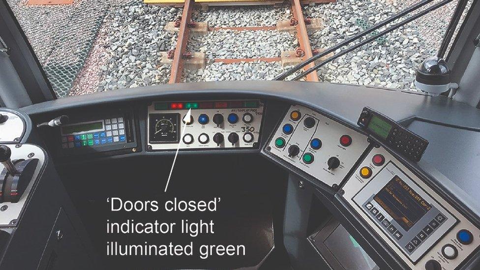 Safety system in driver's cab of Metrolink