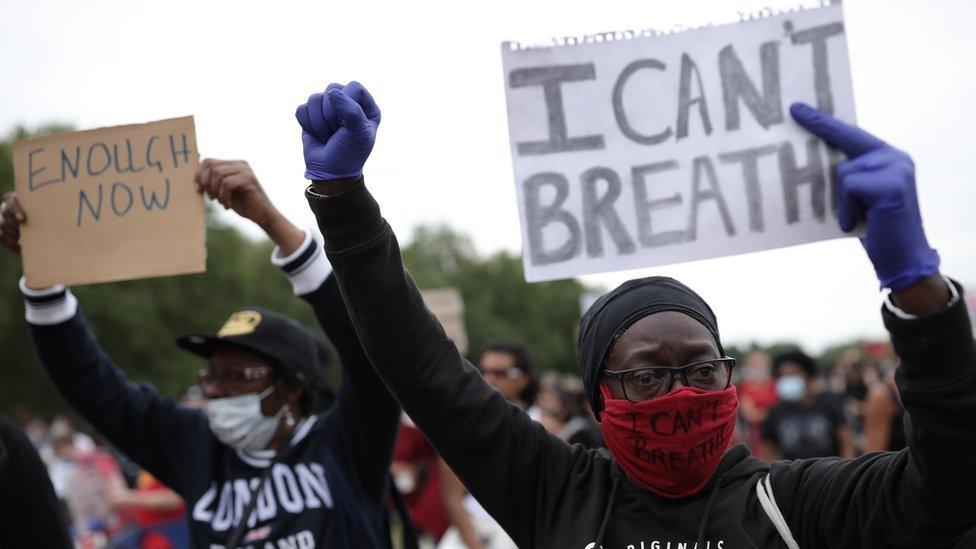 Protesters in London's Hyde Park