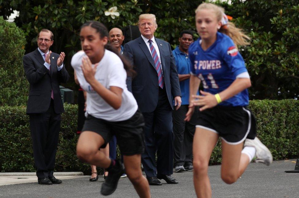 Mrs Trump did not attend a fitness day event at the White House on Wednesday