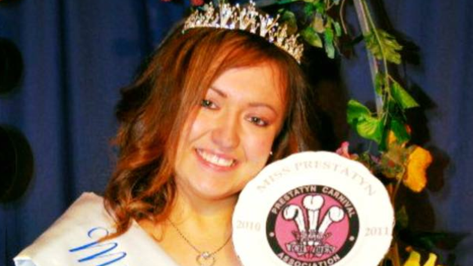 Chloe Hopkins when she was crowned Miss Prestatyn in 2010