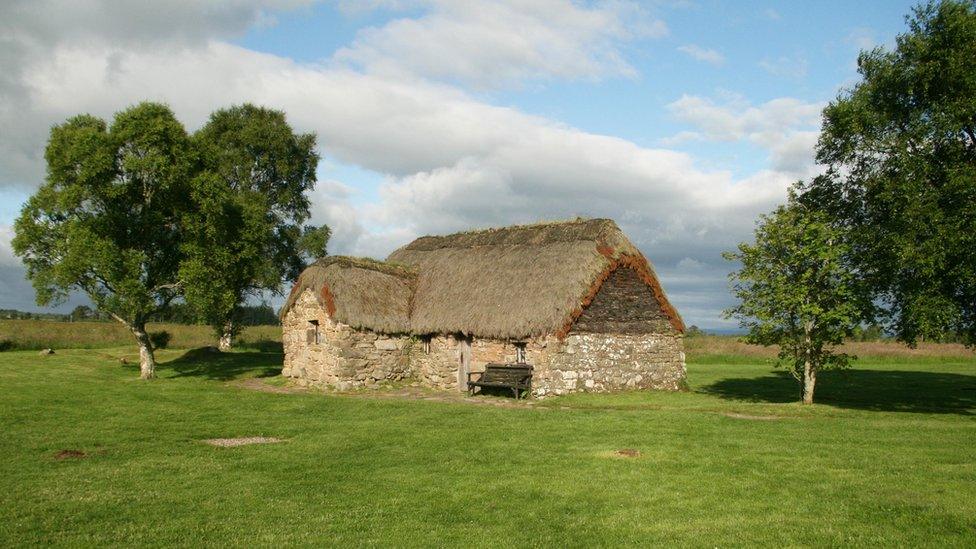 Old Leanach Farmhouse on Culloden Moor near Inverness