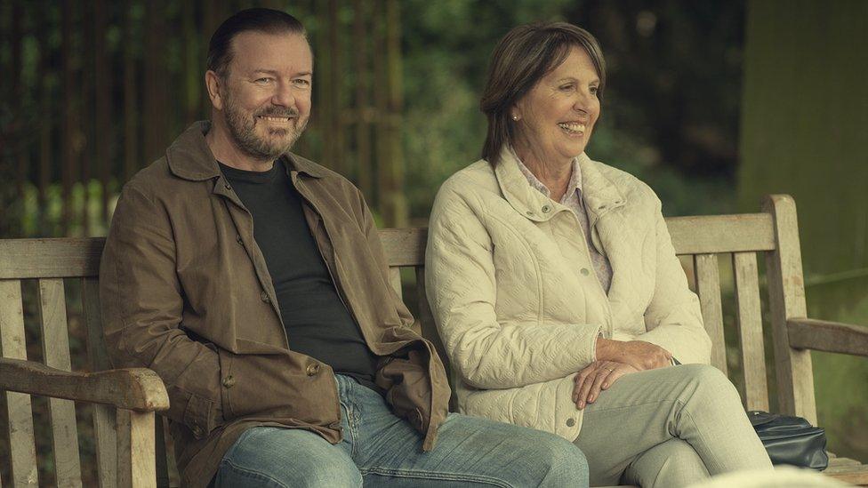 Ricky Gervais and Penelope Wilton in After Life