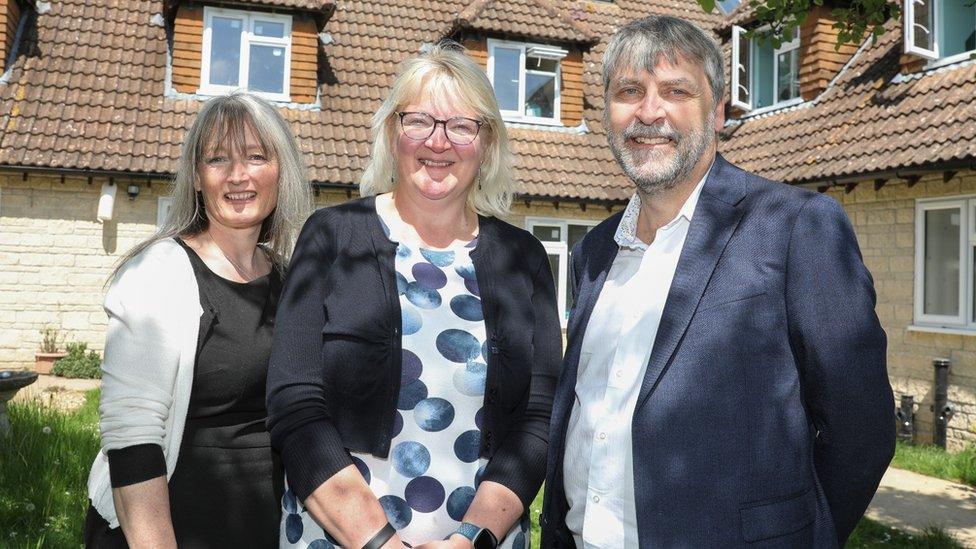 Samantha Marshall, Belinda Robinson and Mike Ranson from the National Care Group