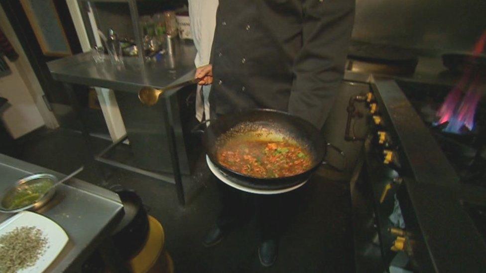 Curry being prepared