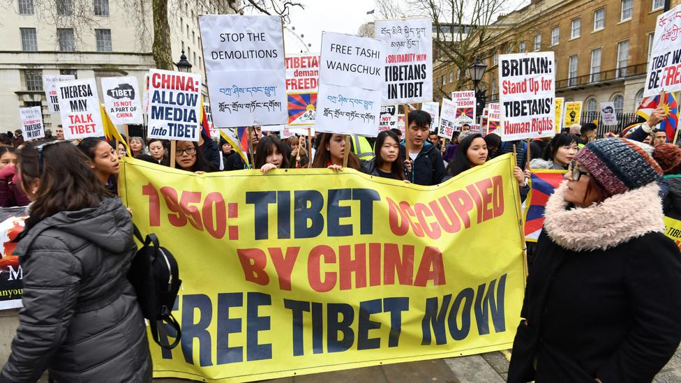 Tibetan self-rule rally in London, 10 Mar 18